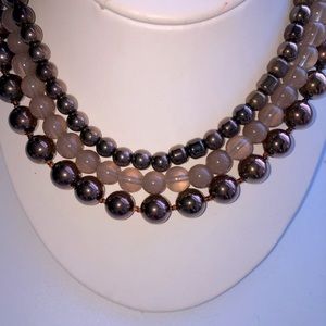 Triple Strand “Pearlisque” Necklace